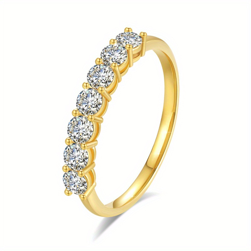 0.7 Carat Moissanite Ring, 925 Silver Classic Design